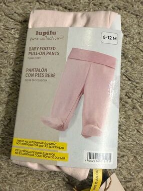 Baby Girl Pink Spring Footed Pants - size 6-12M